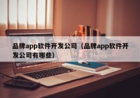 品牌app软件开发公司（品牌app软件开发公司有哪些）