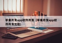 苹果开发app软件开发（苹果开发app软件开发流程）