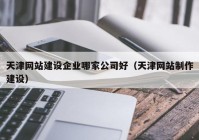 天津网站建设企业哪家公司好（天津网站制作建设）